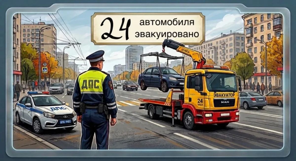 24 автомобиля эвакуировано на спецстоянку в Красноярске за вчерашний день: сотрудники Госавтоинспекции краевого центра следят за пропускной способностью городских улиц