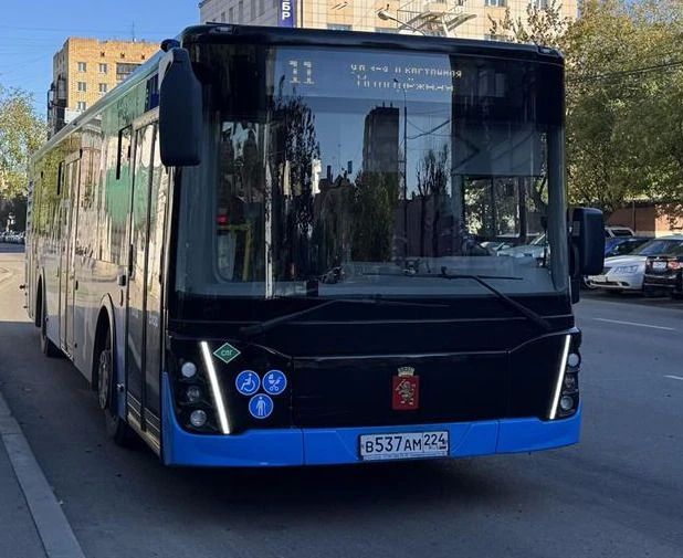 В Красноярске на линию вышла четвертая, завершающая партия газомоторных автобусов марки ЛиАЗ