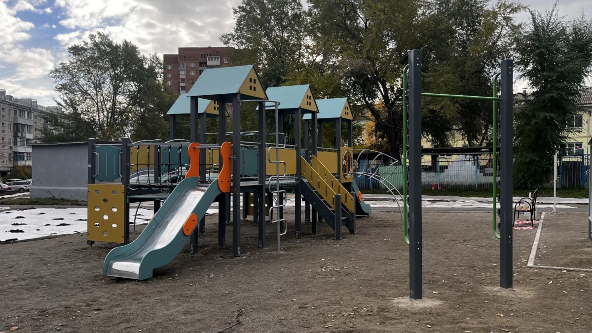 Сквер «Мой двор» в Октябрьском районе готов на 90% Сквер «Мой двор» в Октябрьском районе готов на 90%