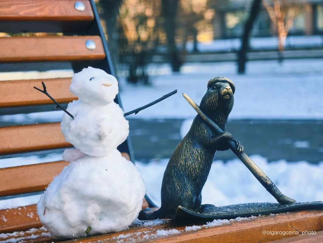 Ура! Время снеговиков! . Выходные выдались снежными, так что город заполнили белые жители