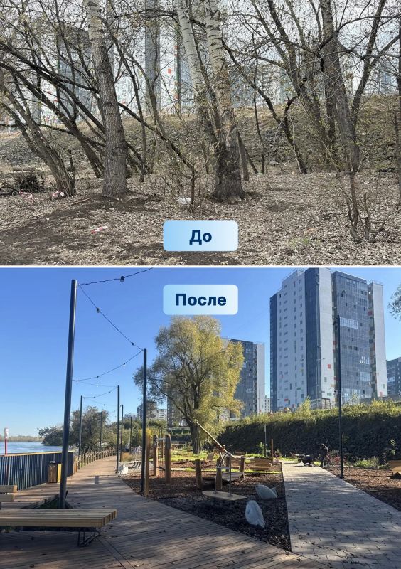 Набережная у Октябрьского моста: до и после Набережная у Октябрьского моста: до и после