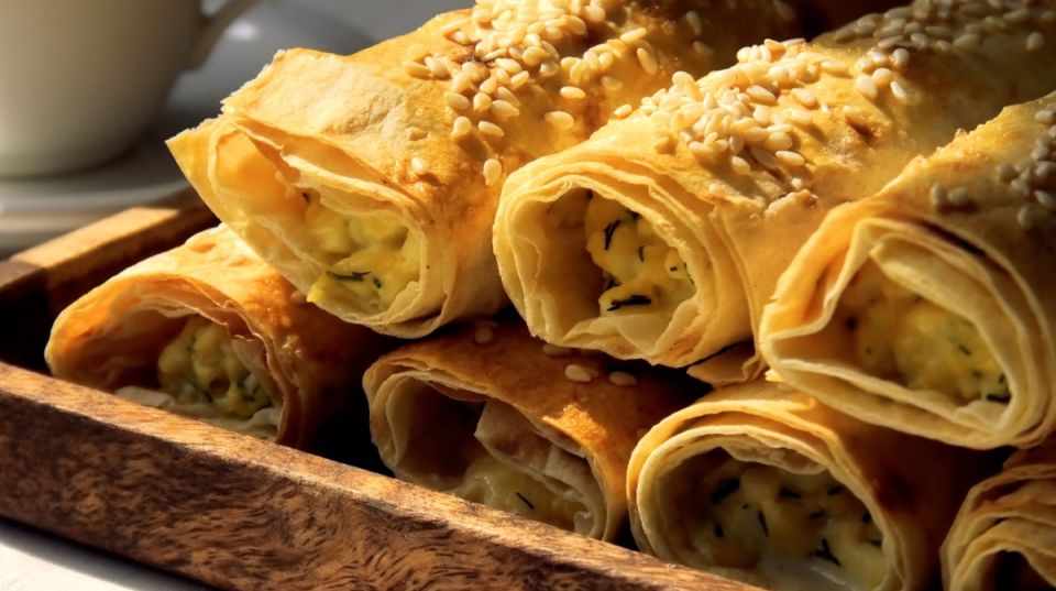 Лавашные трубочки: Утренний деликатес за 10 минут